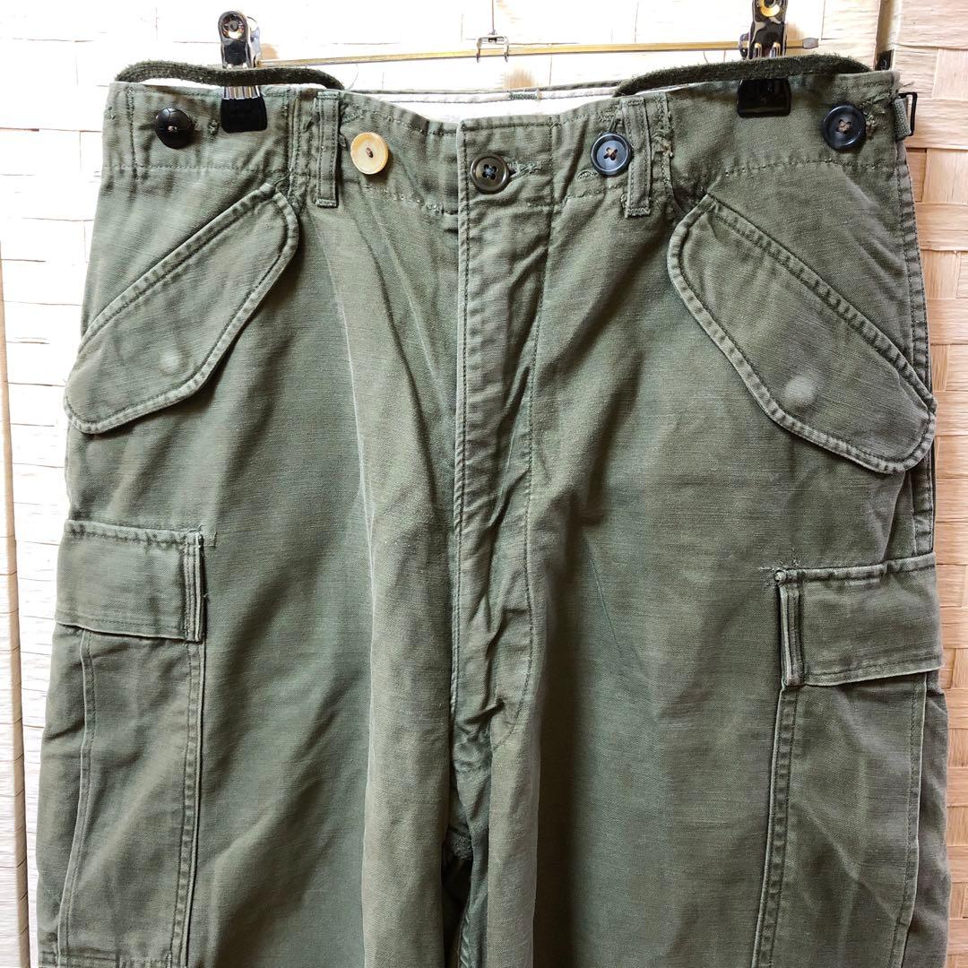 た82● 60年代ヴィンテージ USアーミー ジャングルファティーグパンツ