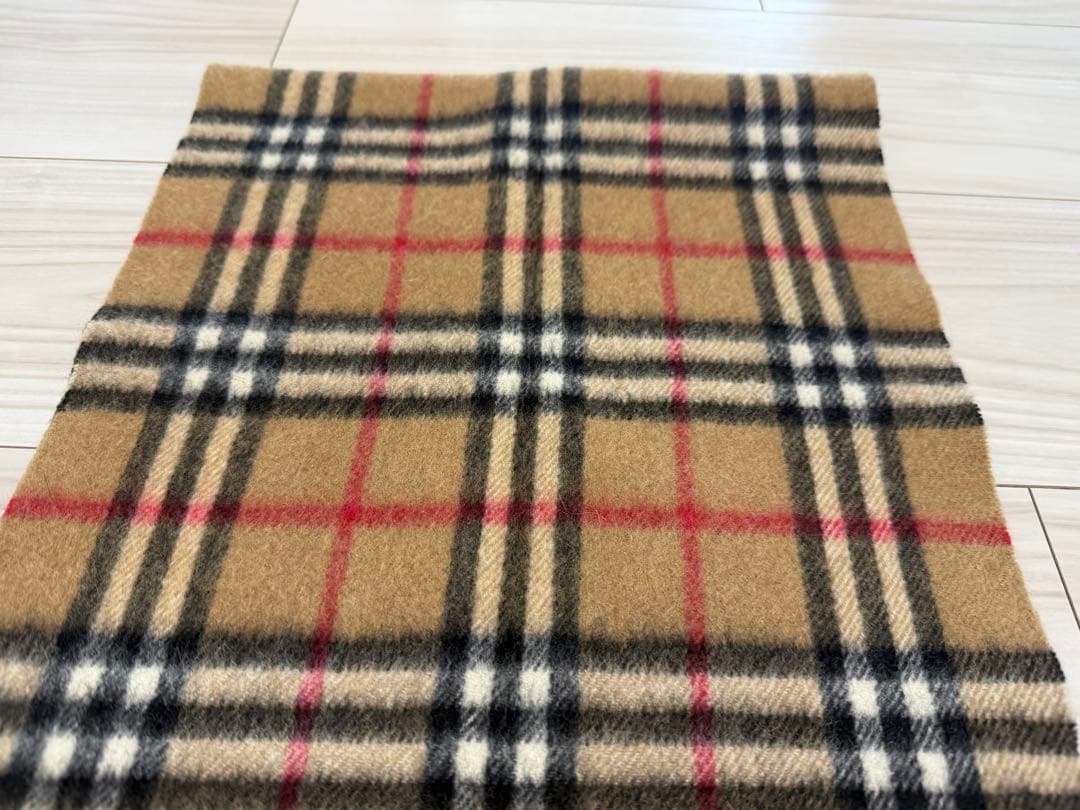 バーバリー　カシミヤ　マフラー　ベージュ　152cm×30cm ノバチェック