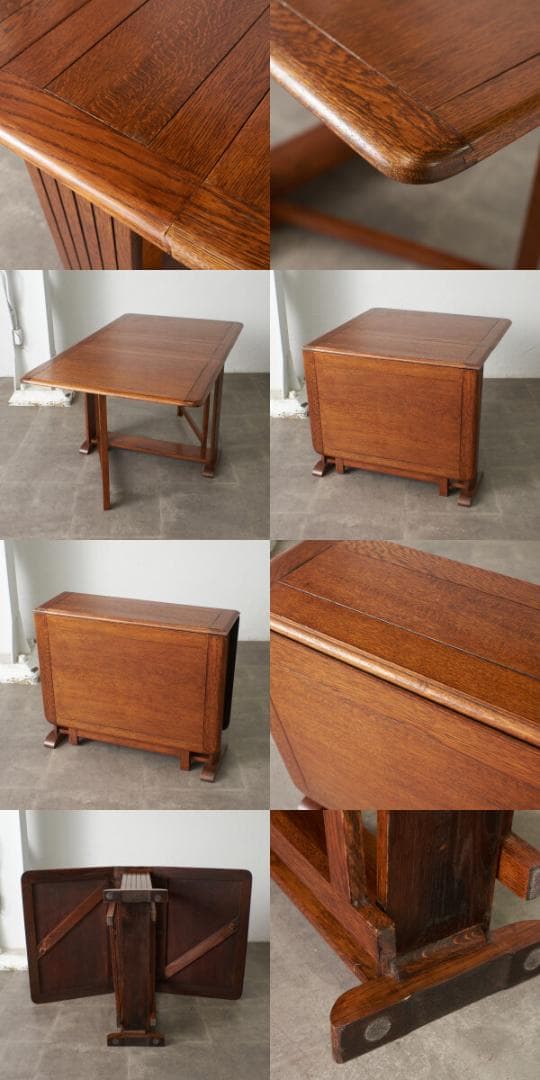 無辜86734★アンティーク 木彫刻 ゲートレッグ テーブル