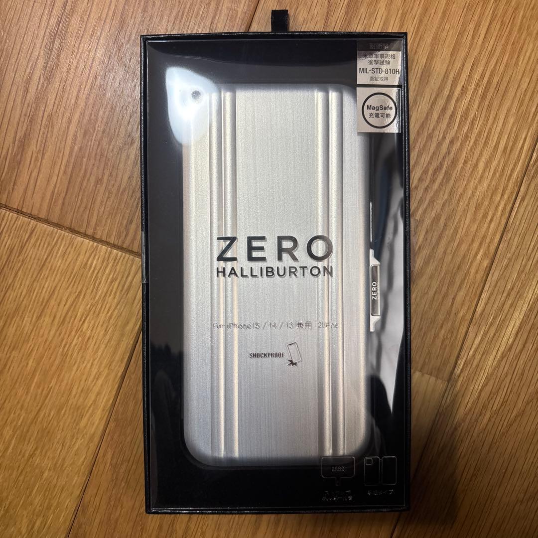 ZERO HALLIBURTON iPhone用ケース 手帳型シルバー