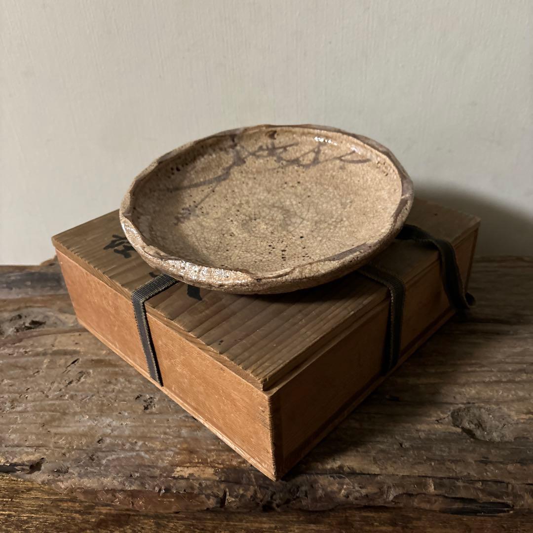 絵瀬戸小鉢 木箱付　志野　美濃　瀬戸　古美術　懐石　酒器　唐津　備前　李朝