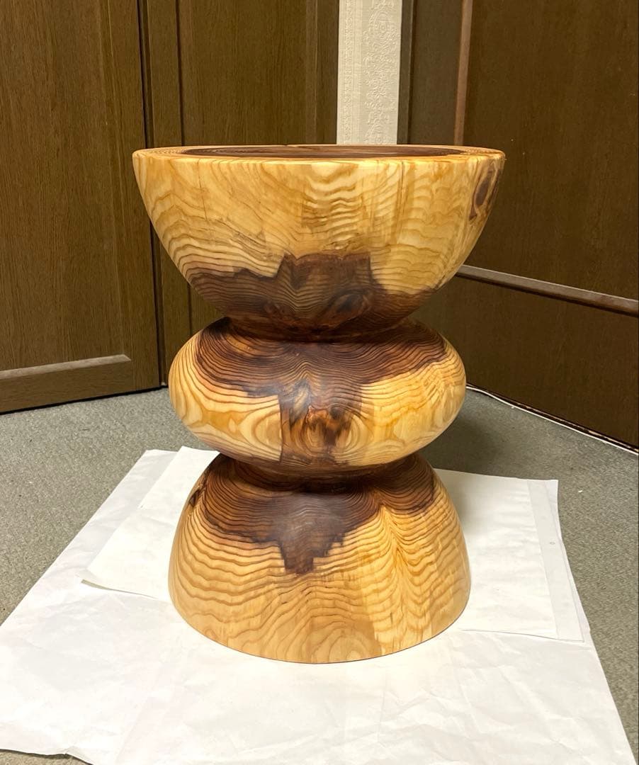 丸太　(パルック)　円筒型3段 スツール　サイドテーブル