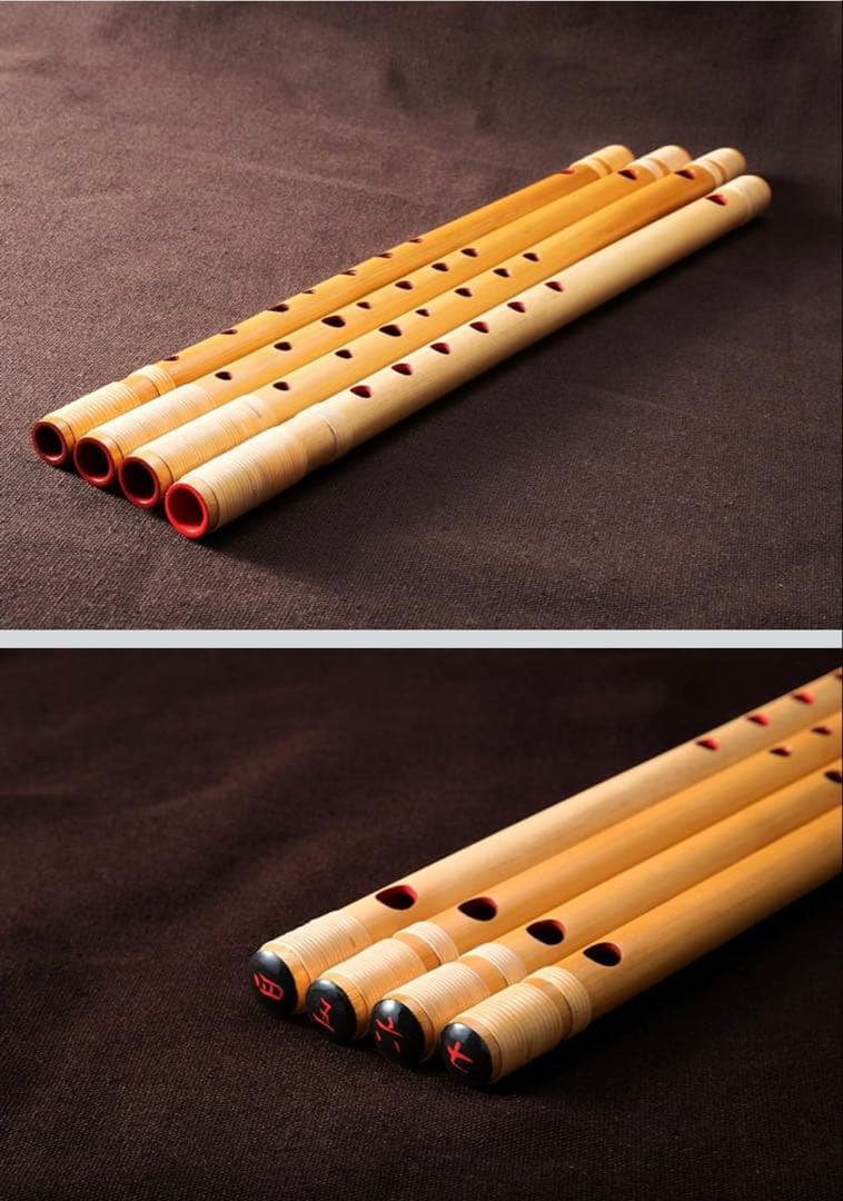 Tenshu お囃子 お祭り用 和楽器 伝統工芸 (4本調子／6穴)