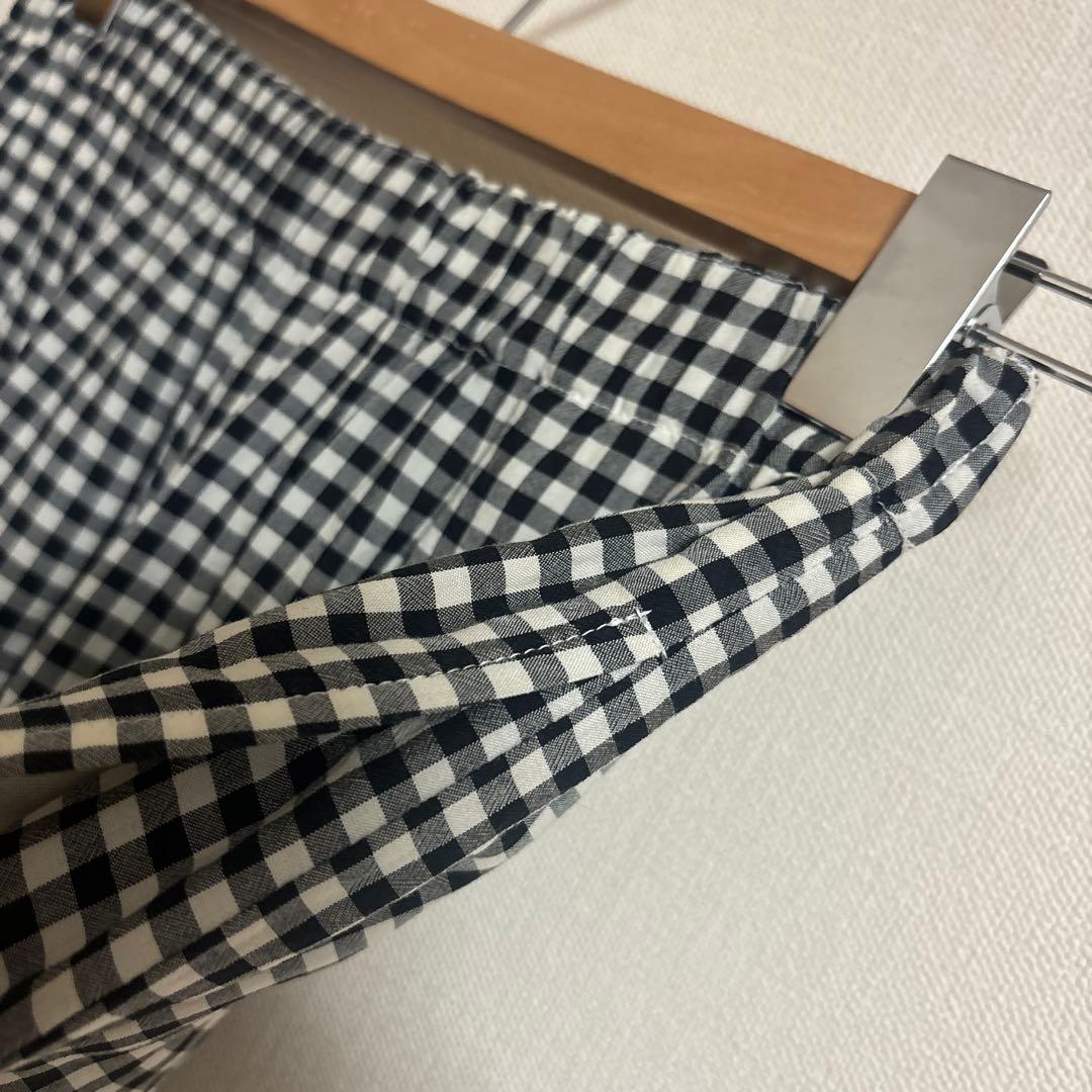 美品●コムデギャルソン●ギンガムチェックペンギン パンツ●サルエル●ブラック