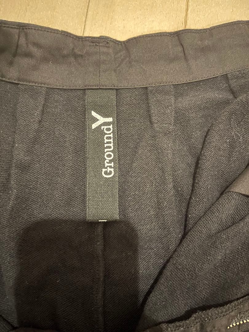 Ground Y ブラック ヘムリブバルーンパンツ3 GN-P03-005