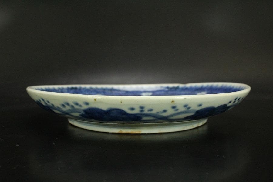 中国美術 青花 龍紋 皿 φ20cm (LC371)