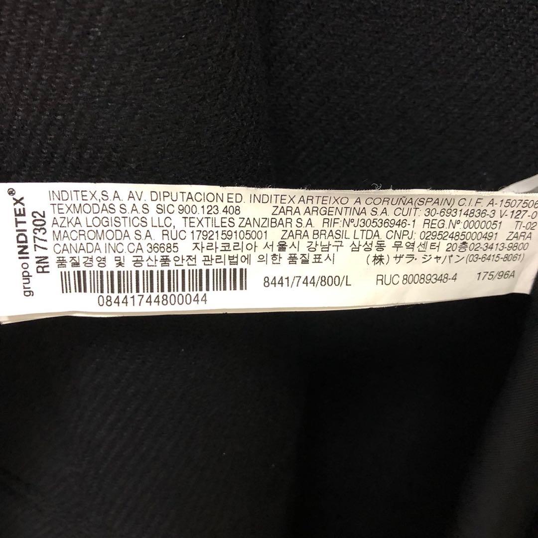 ZARAザラMANTECOチェスターコートLブラック