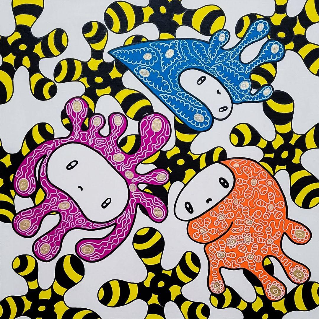 ★鈴木哲也★S12(606×606mm)アクリル原画1点物★送料無料#0082