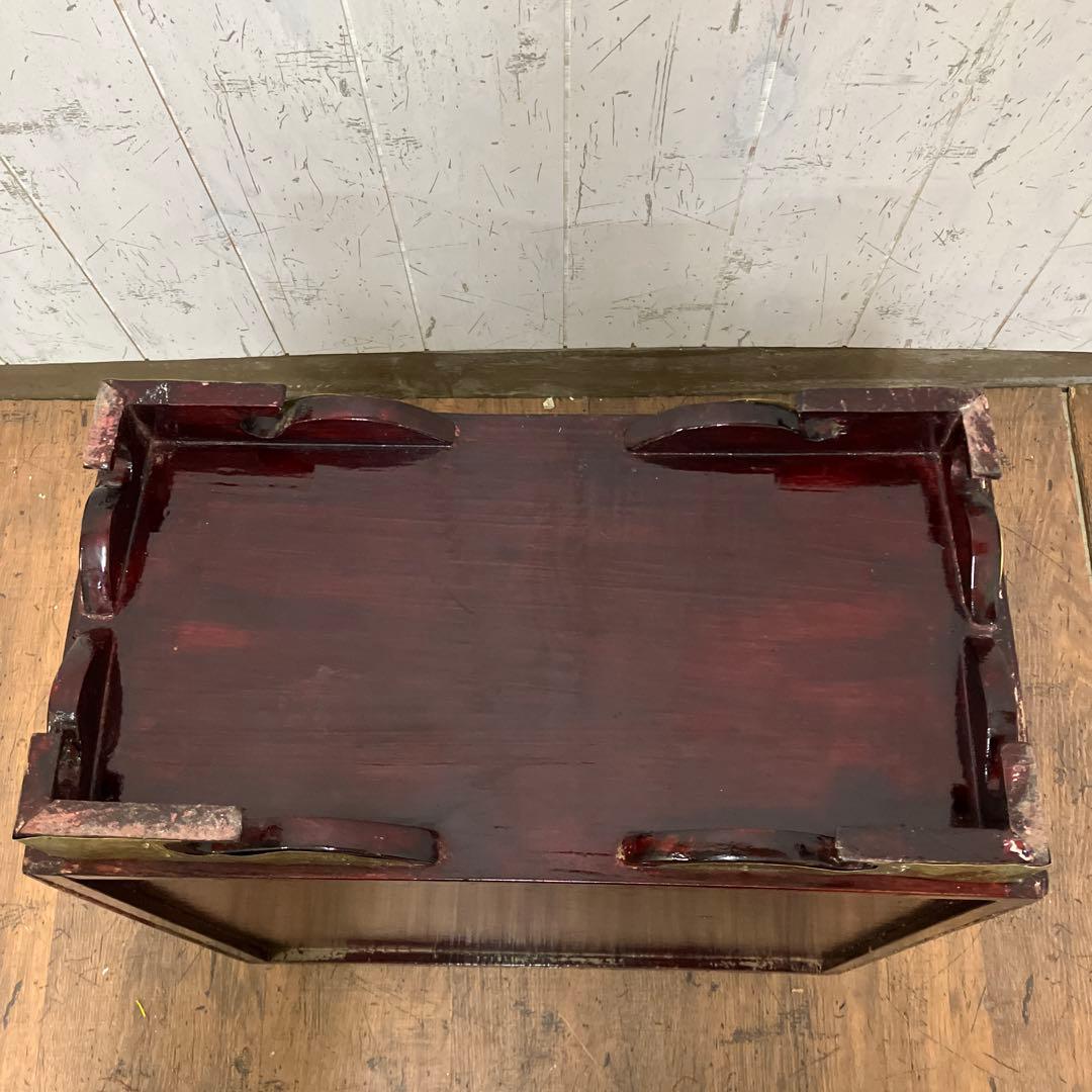 A-3 中国美術 薬箪笥風 小型箪笥 チェスト 抽斗8杯 飾台 道具箱 骨董品