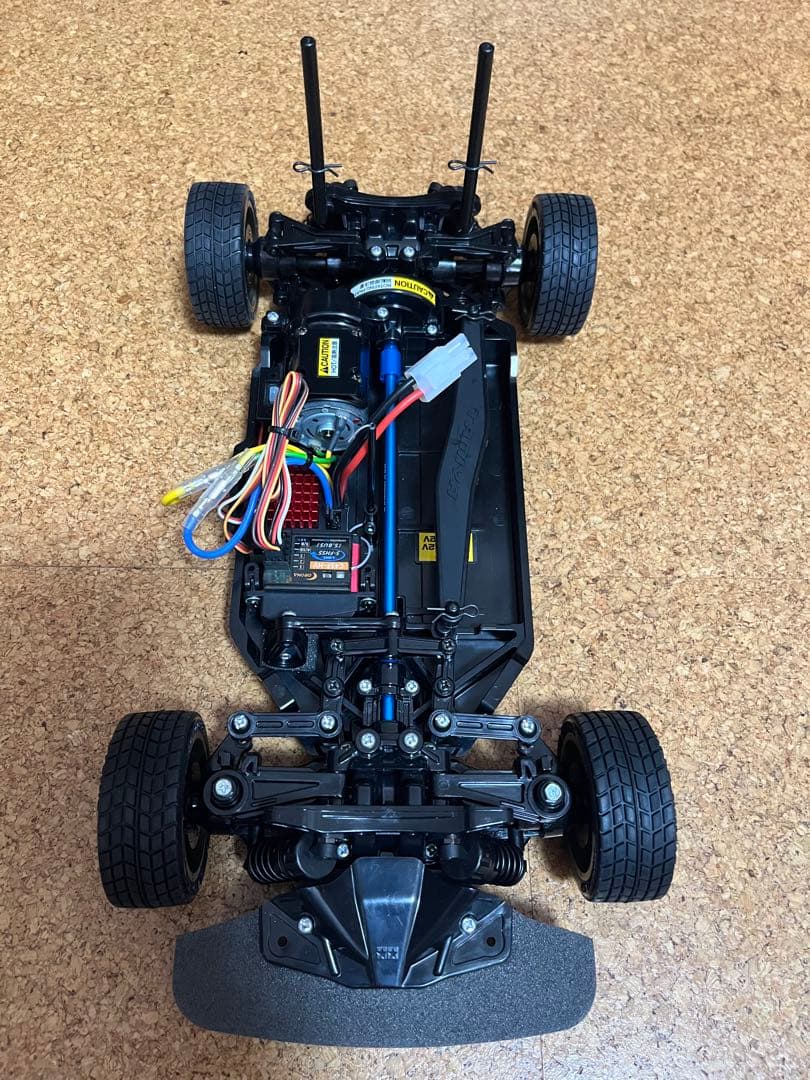 タミヤ TT02 シャーシ メカ付 リポバッテリー付 未走行GT-Rボディ付