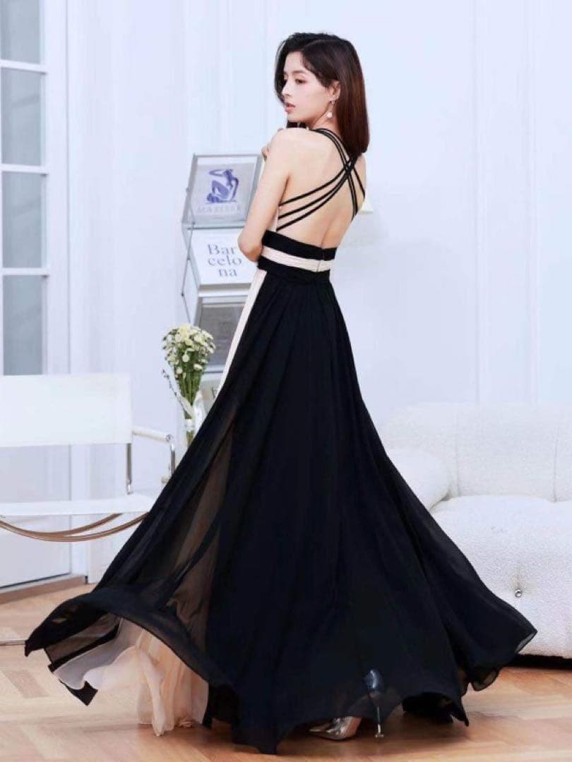 Settann 2トーンマキシドレス