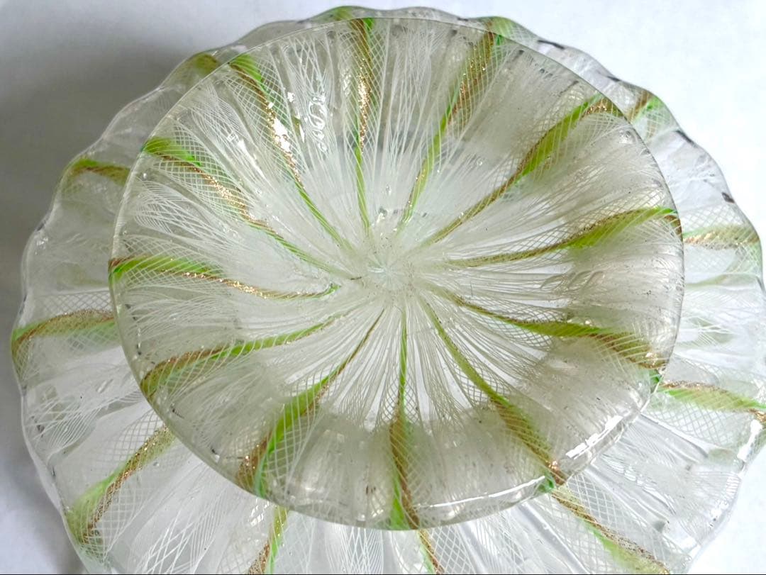 アンティーク　ベネチアングラス　ムラノ　レース