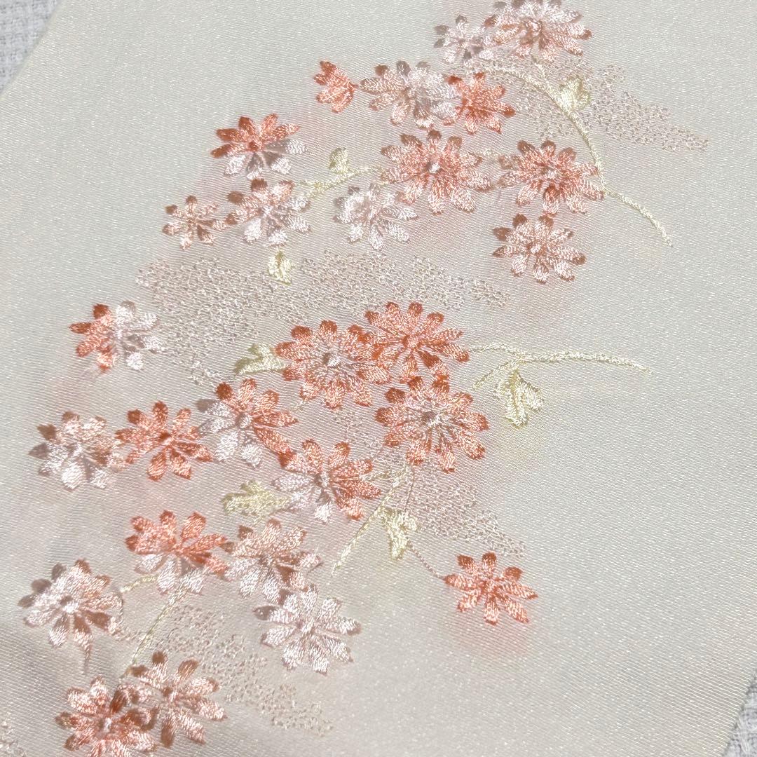 高島屋 千總 刺繍 白と青地染め分け振袖セット小物フルセット 狐の襟巻き