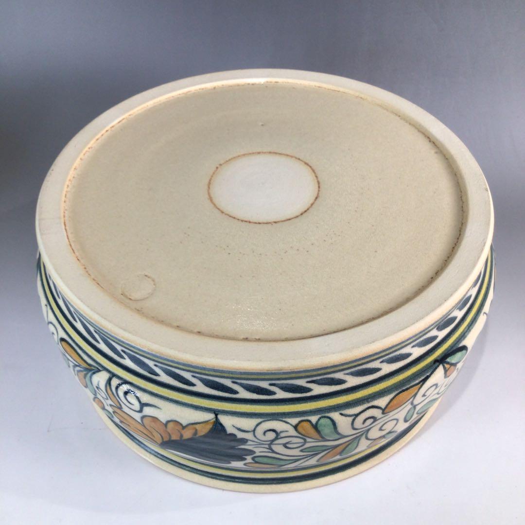 Ｐ１７３　水指　『西尾瑞豊造』『割蓋』『和蘭陀写』『平水指』　共箱　茶道具