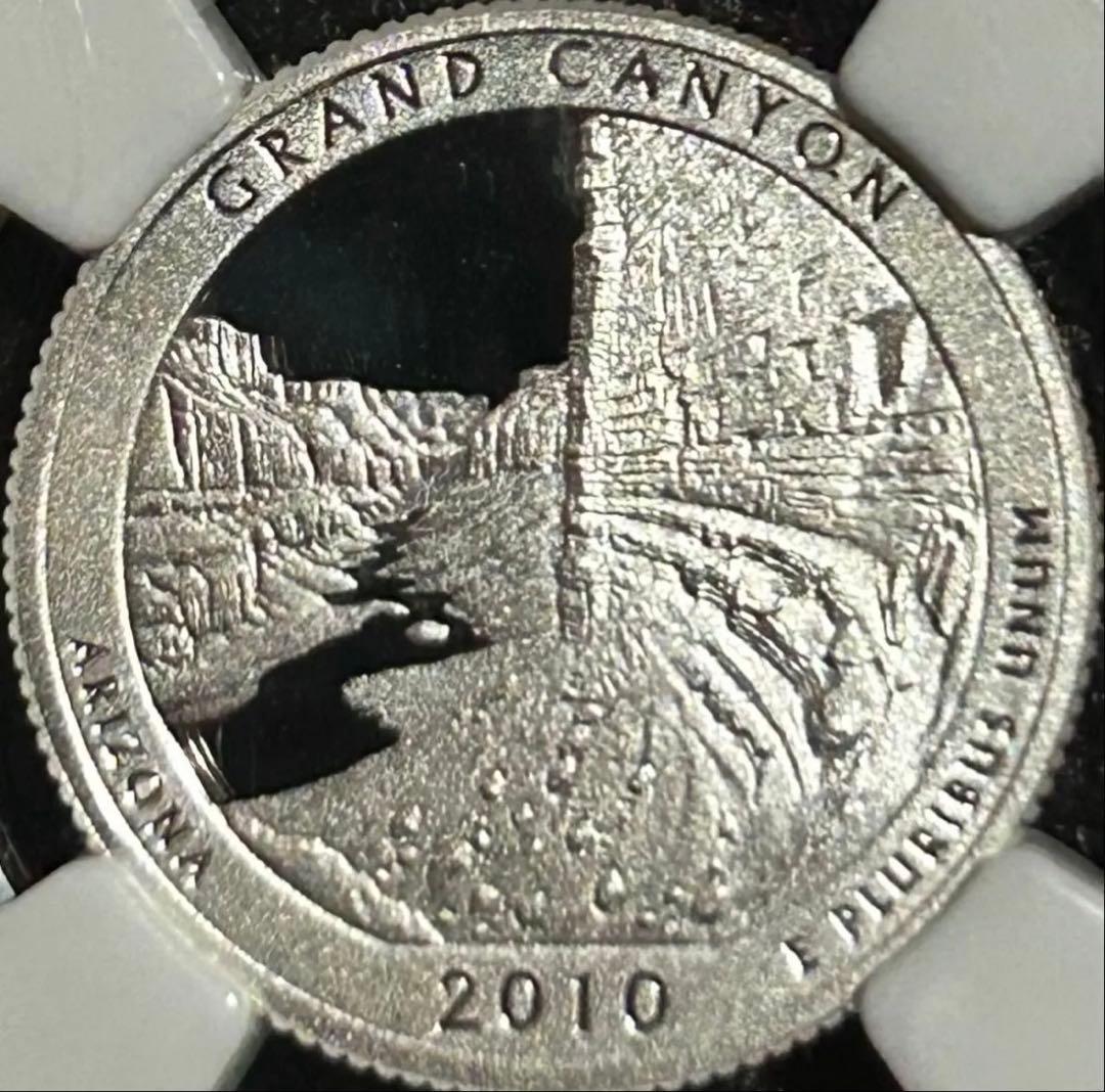 【最高鑑定】2010年銘　アメリカ　25セント銀貨　NGC鑑定　PF70 ③