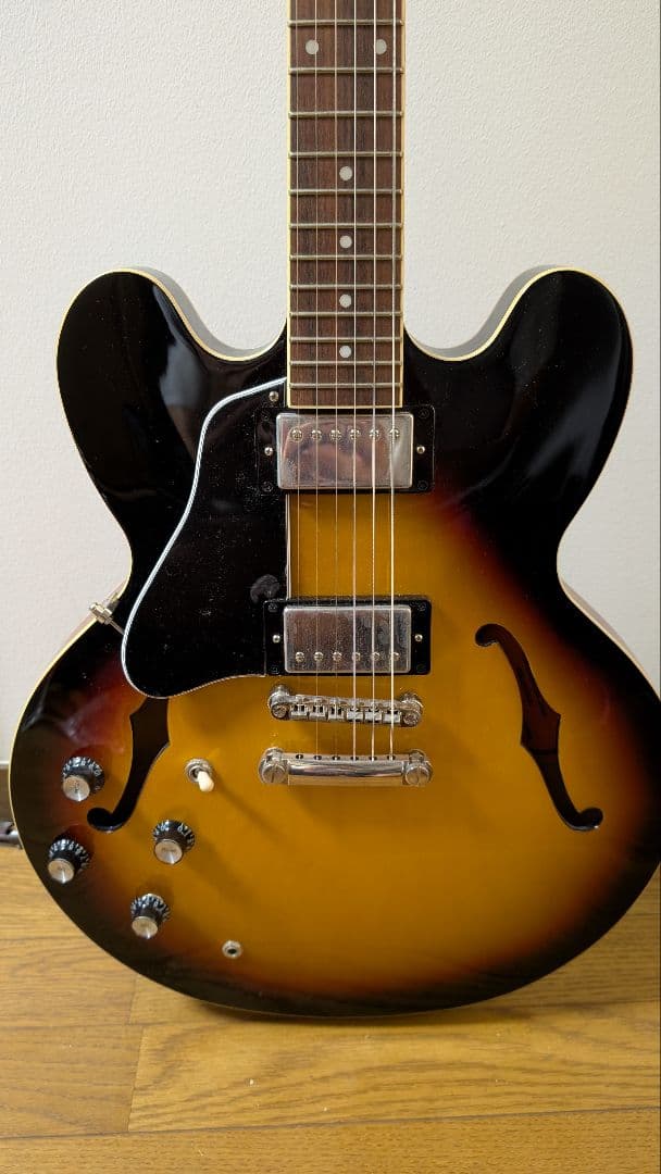 Epiphone es-335 サンバースト　レフティ