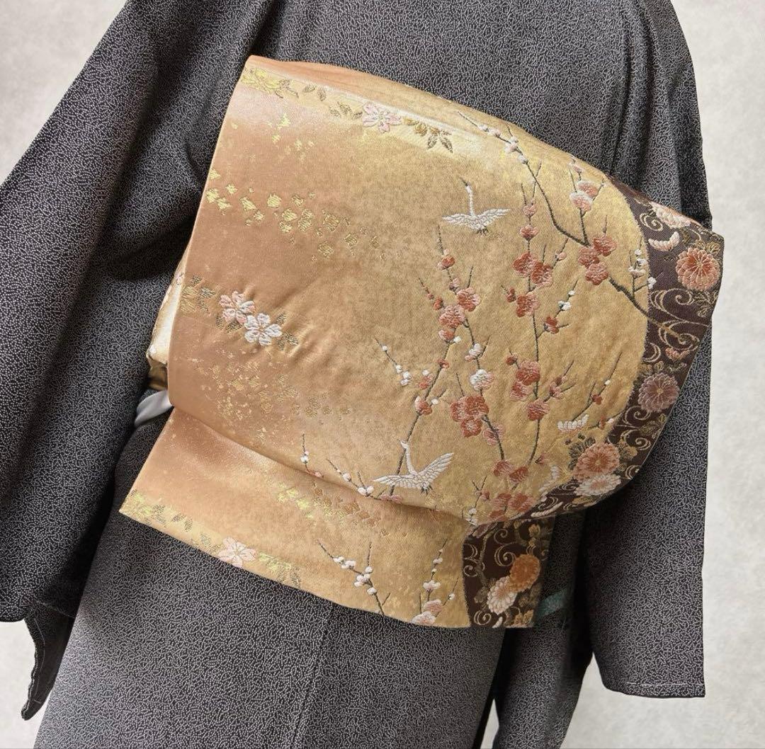 値下げ　訪問着　４点セット　正絹　さが美　帯　帯締め　帯揚げ