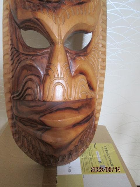 フィジー製1986年現地で購入した木彫のインテリア品、人魚姫が彫られた珍品貴重品
