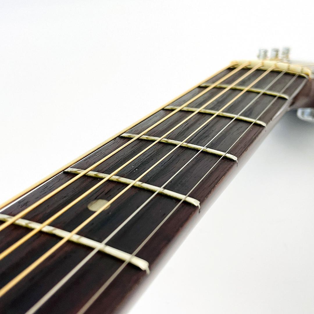 詳細不明 アコースティックギター 国産ビンテージ風 ソフトケース付【整備品】