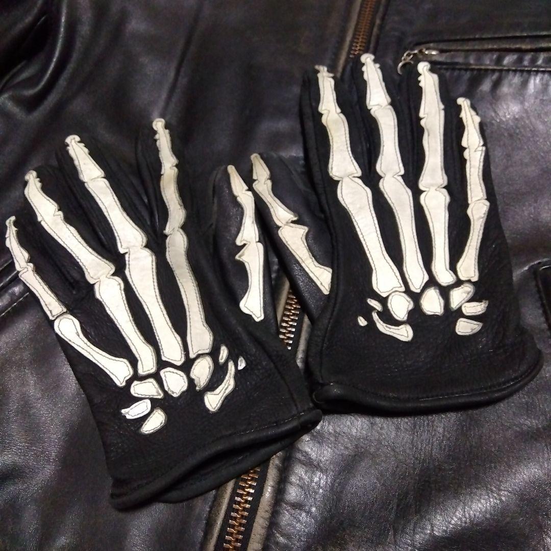 希少 バンソン VANSON レザーグローブ ローパー Roper S 骨