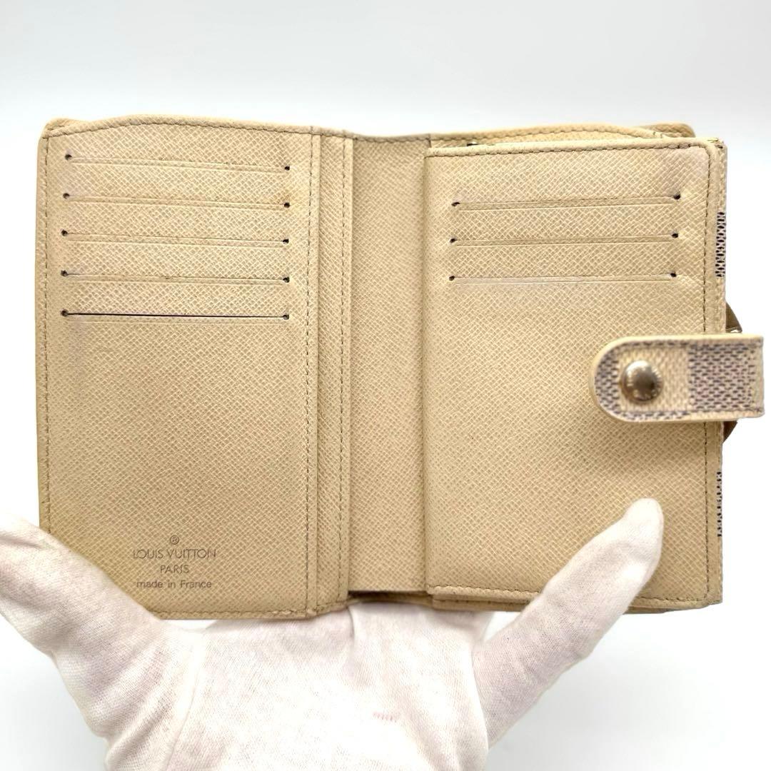 【新型】ルイヴィトン　ダミエ　アズール　ヴィエノワ　カード８枚　コンパクト　財布