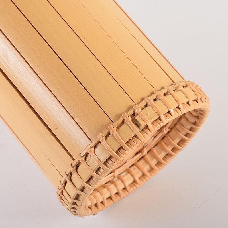 茶道具　平安　竹美斎造　円能斉好　経筒形籠花入　共布共箱　M　R8053