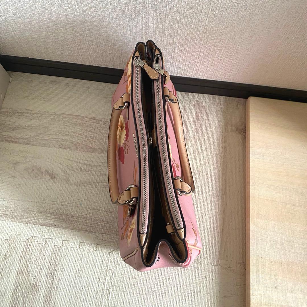COACH ハンドバッグ フローラル レディース ピンク 花柄 ショルダーバッグ