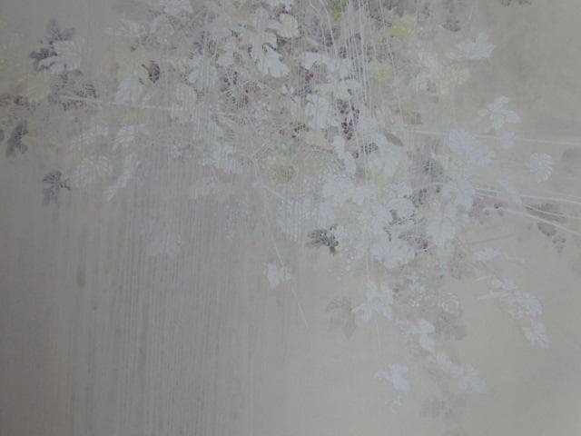 竹内浩一、【ぶどうに雨】、希少な額装用画集より、新品額装付