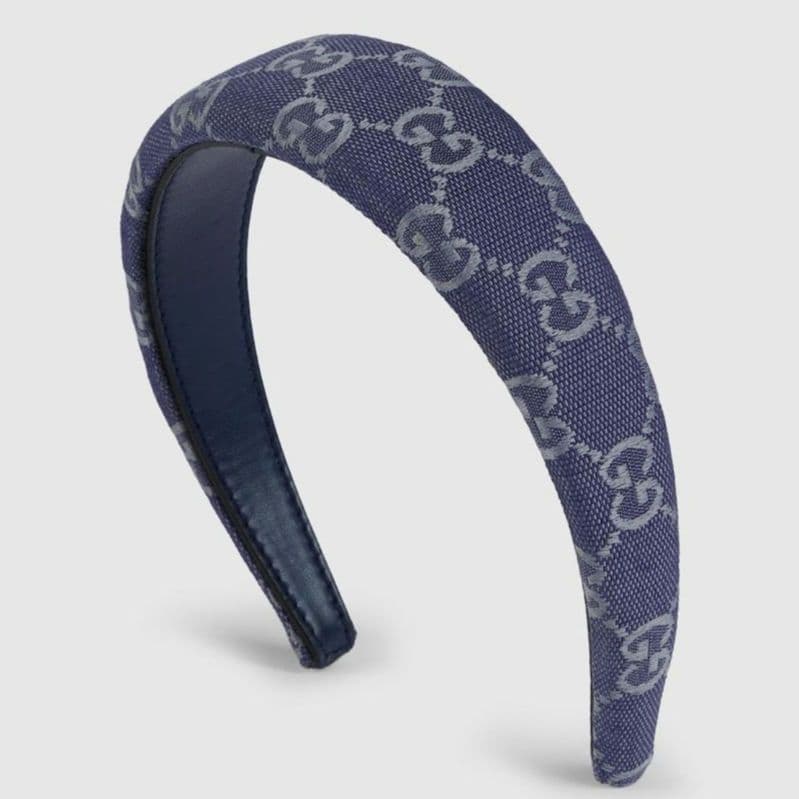 GUCCI カチューシャ ヘアバンド ブルー ネイビー 保存袋