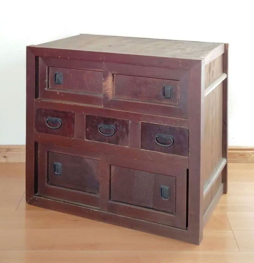 箪笥　渋い水屋 古家具 収納棚 水屋箪笥風