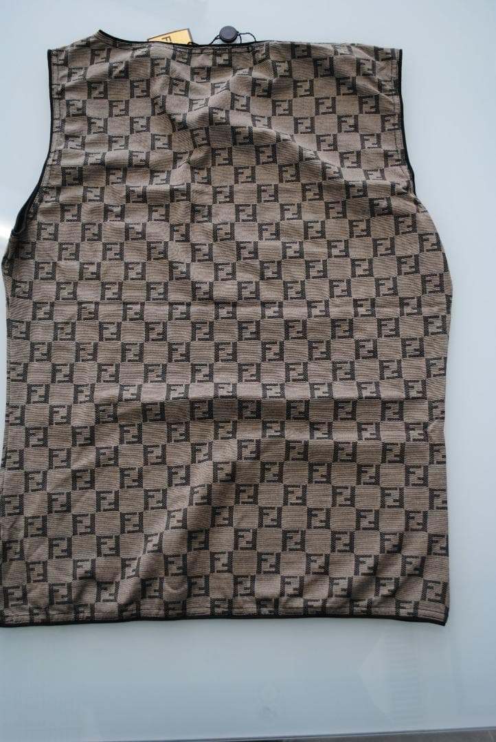 [1868]FENDI ズッカ柄　タンクトップ　42　ヴィンテージ　Mサイズ