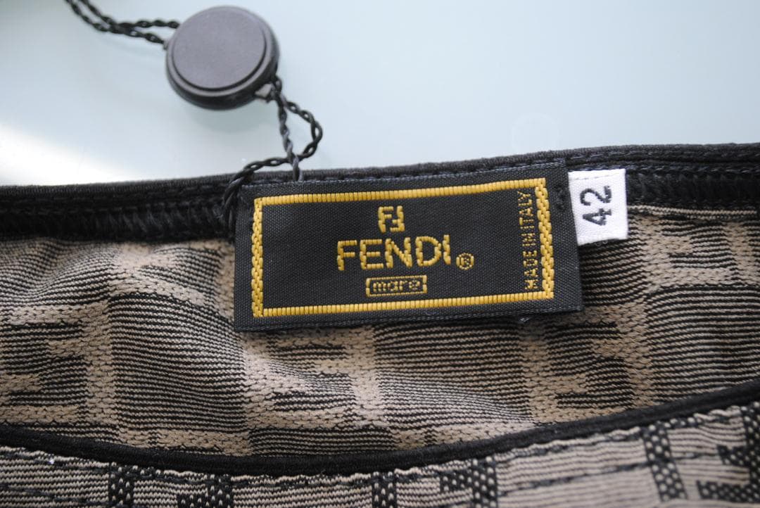 [1868]FENDI ズッカ柄　タンクトップ　42　ヴィンテージ　Mサイズ