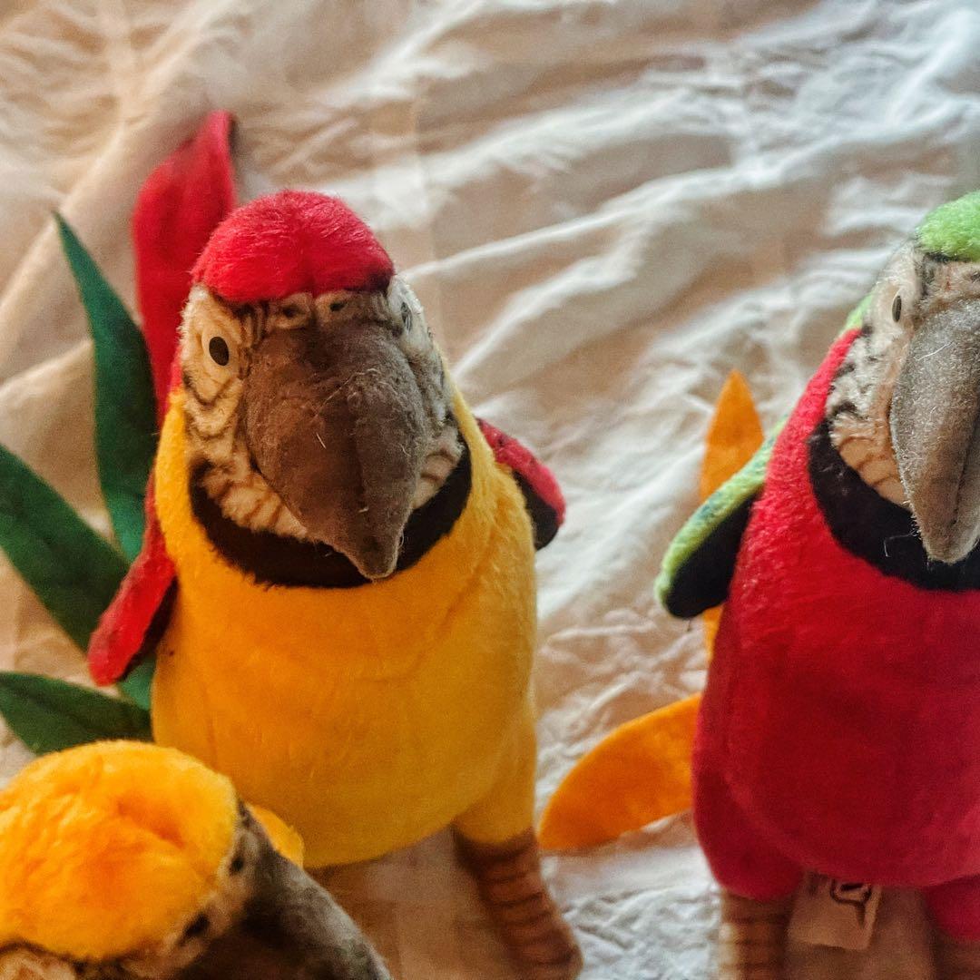 HANSA ハンサ オウム色違い4匹セット ぬいぐるみ