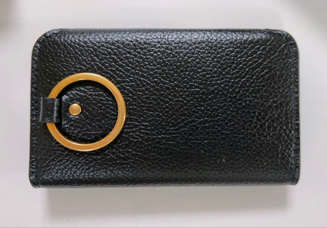 BALENCIAGA ブラック レザー キーケース