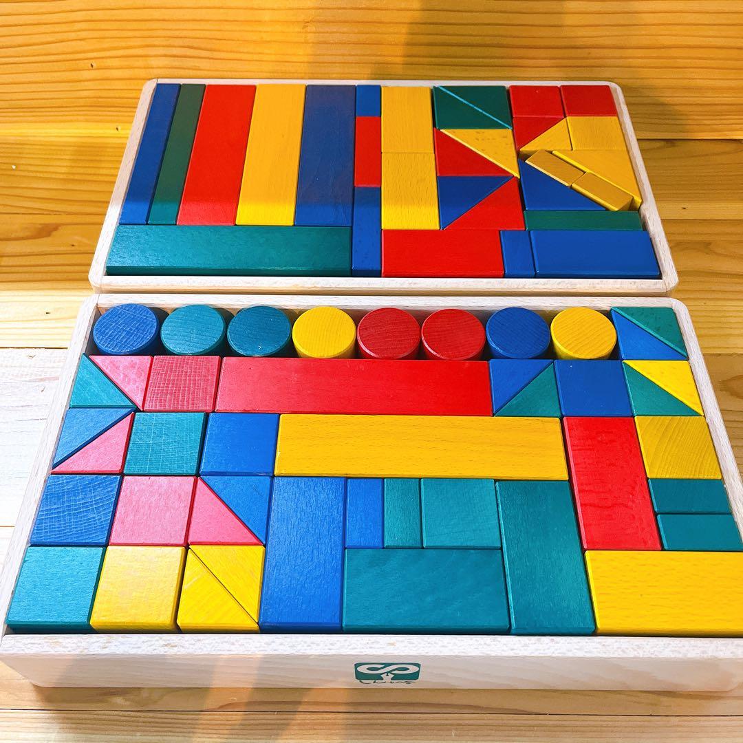 ち*ゃ様 伸芽会　教材つみき 積み木 知育 おもちゃ 中古品