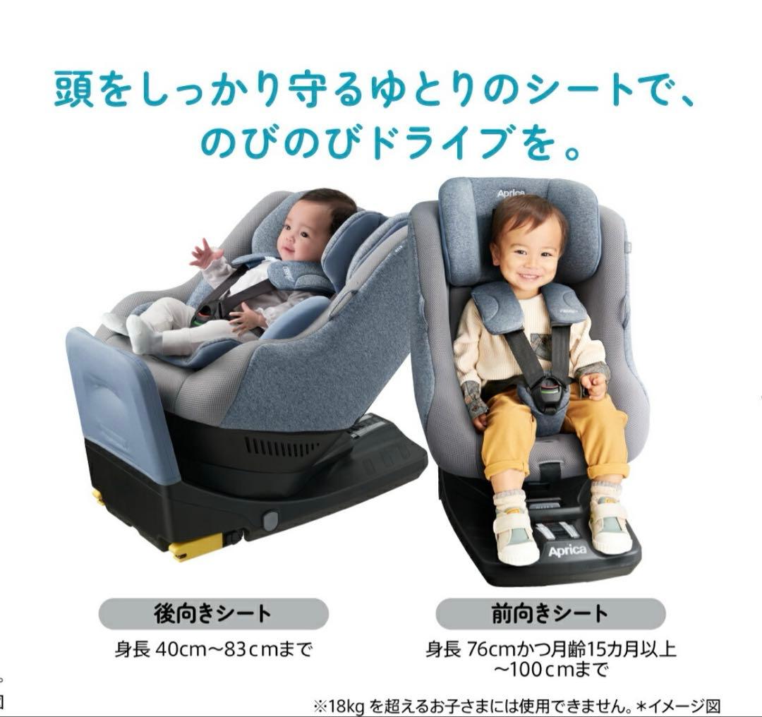 Aprica チャイルドシート　クルリラ　プラス　ライト　水色