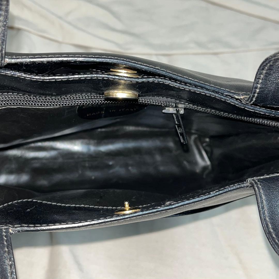 バレンシアガ　ハンドバッグ　オールレザー　BB ロゴ金具　イタリア製　黒