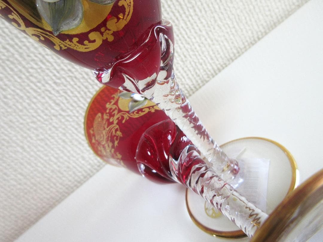 ラグーナ・ムラノ★ベネチアンペアグラス★24金装飾