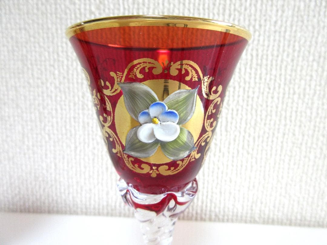 ラグーナ・ムラノ★ベネチアンペアグラス★24金装飾