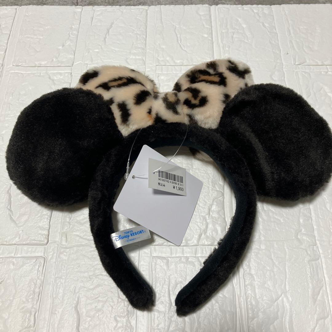 ディズニー　レオパード　カチューシャ　ヒョウ柄　豹柄　茶色　ミニー　アニマル