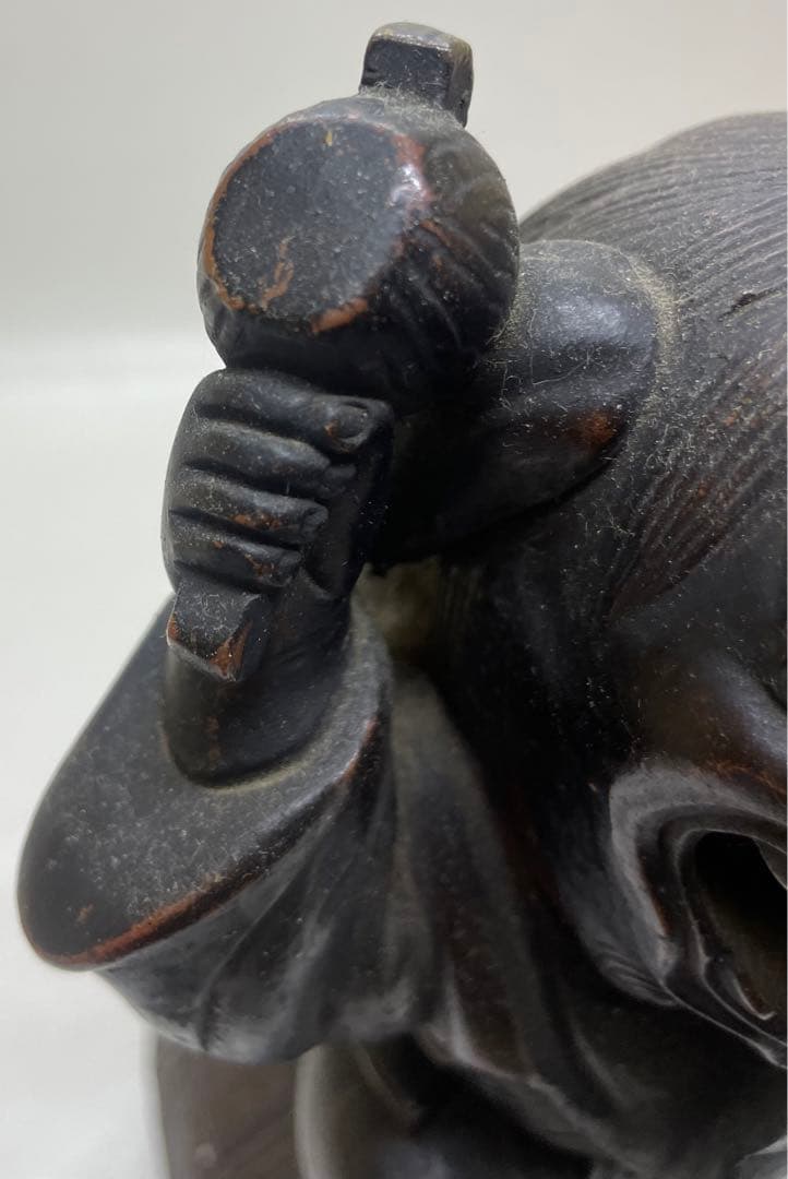 古備前　獅子被　獅子舞　細密細工　大黒天　七福神　縁起物　置物