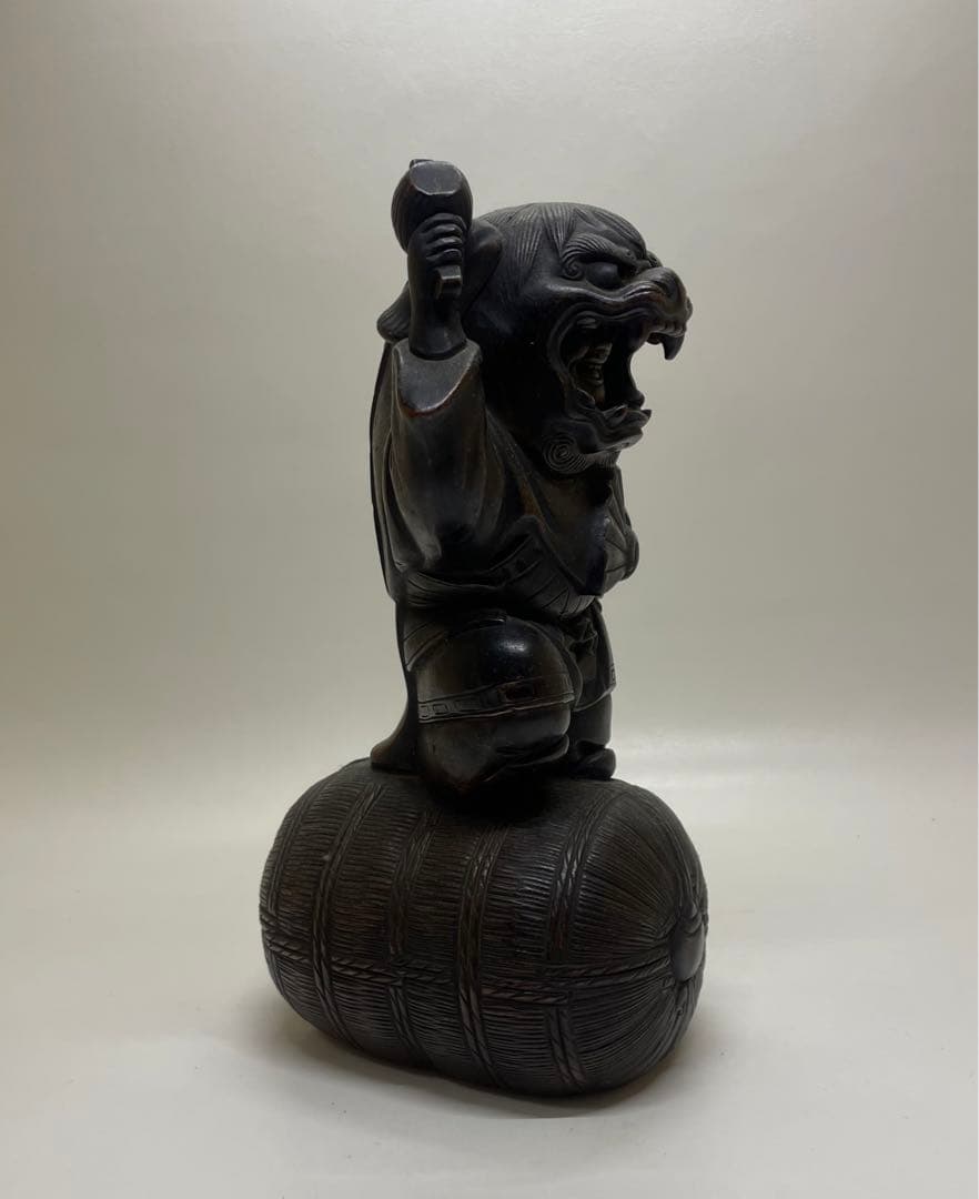 古備前　獅子被　獅子舞　細密細工　大黒天　七福神　縁起物　置物