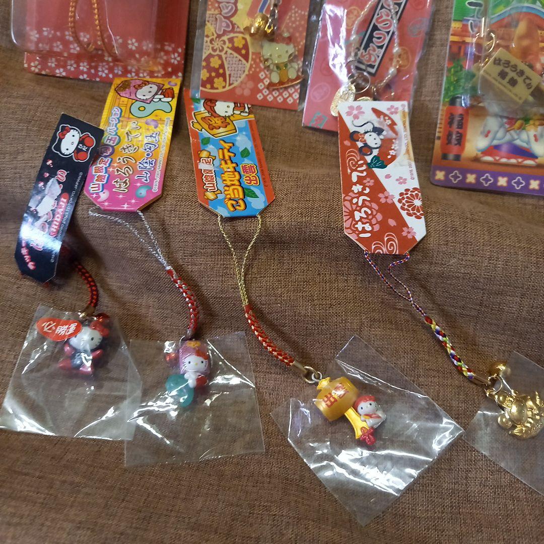 SANRIO☆幸運☆開運☆縁起☆神社☆根付けストラップ&シャープペン☆ボールペン