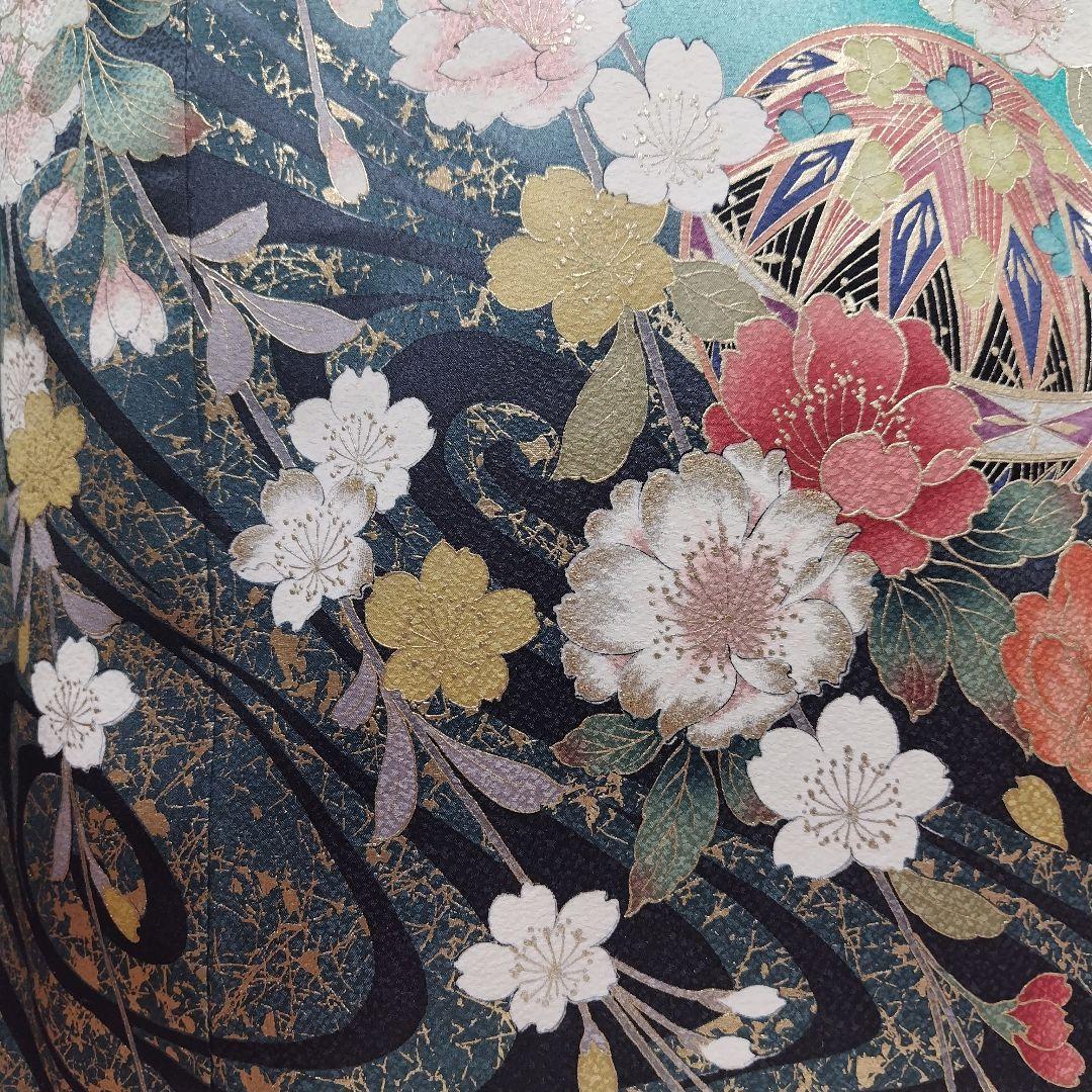 振袖フルセット(7点)・古典柄・やまと誂製・金彩加工・胴裏正絹・正絹