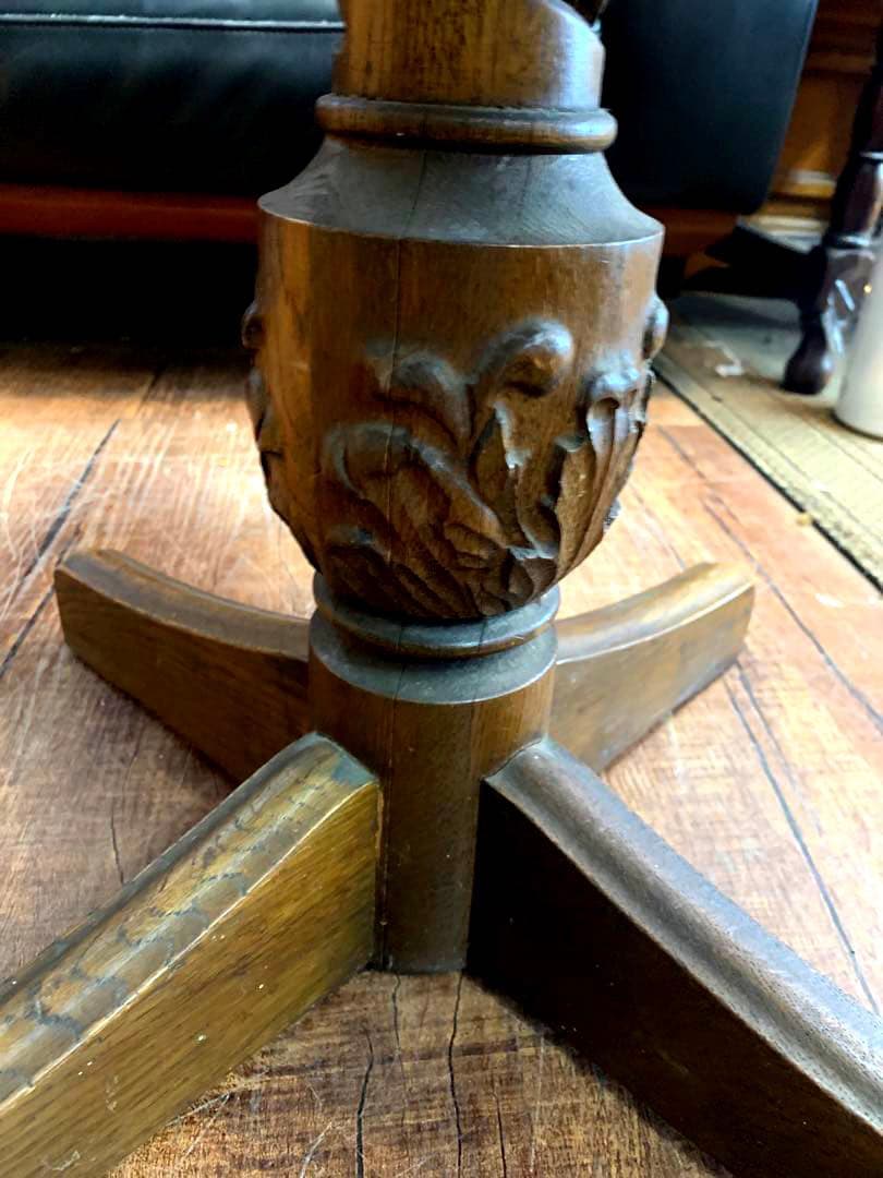 レア　ヴィンテージ 孔雀maruni エジンバナラ&チーク　サイドテーブル