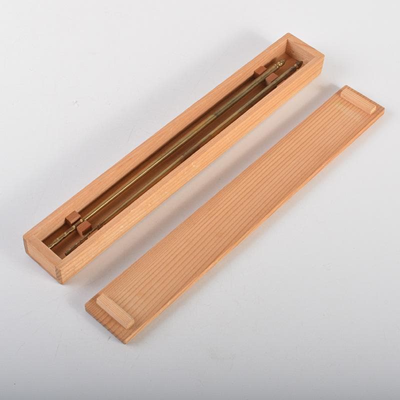 茶道具　下間庄兵衛造　銅製　御飾　火箸　共箱　C　6199