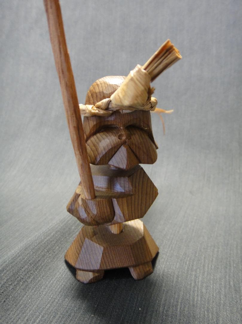 e*n様 希少 藤戸竹喜　ユーカラエカシ　木彫り 彫刻　置物　 アイヌ