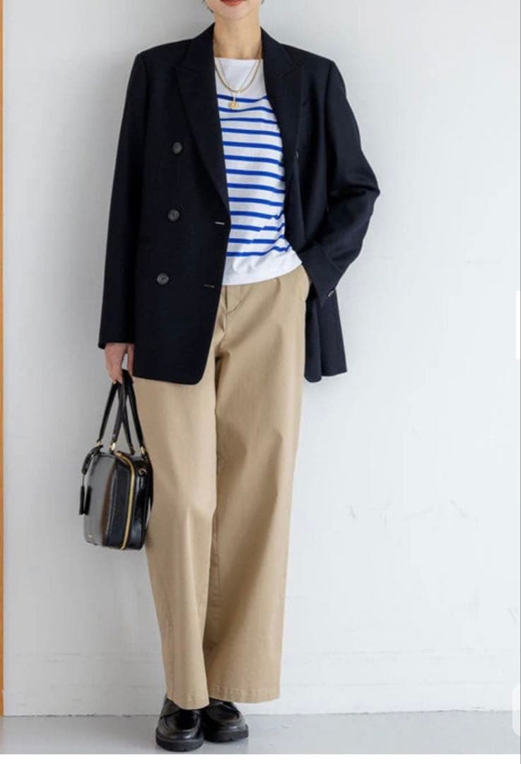 23区 今季 完売！ ストレッチギャバ チノパンツ ベージュ 44 13号 新品