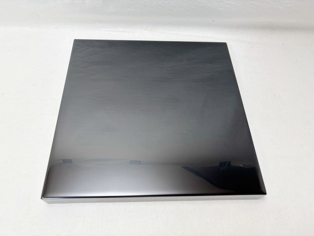 ほぼ未使用 懐石道具 木製黒真塗 会席膳 四方膳 5客揃 正角盆 懐石盆 紙箱