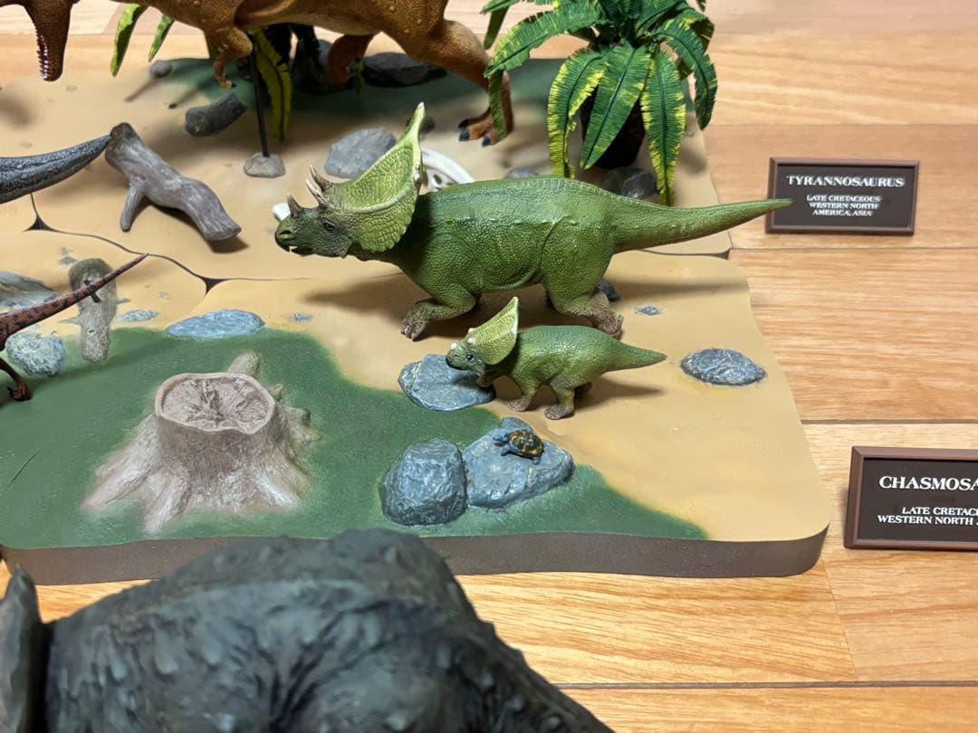 タミヤ 1/35 恐竜世界シリーズ 超大型情景ディスプレイセット 塗装済 完成品